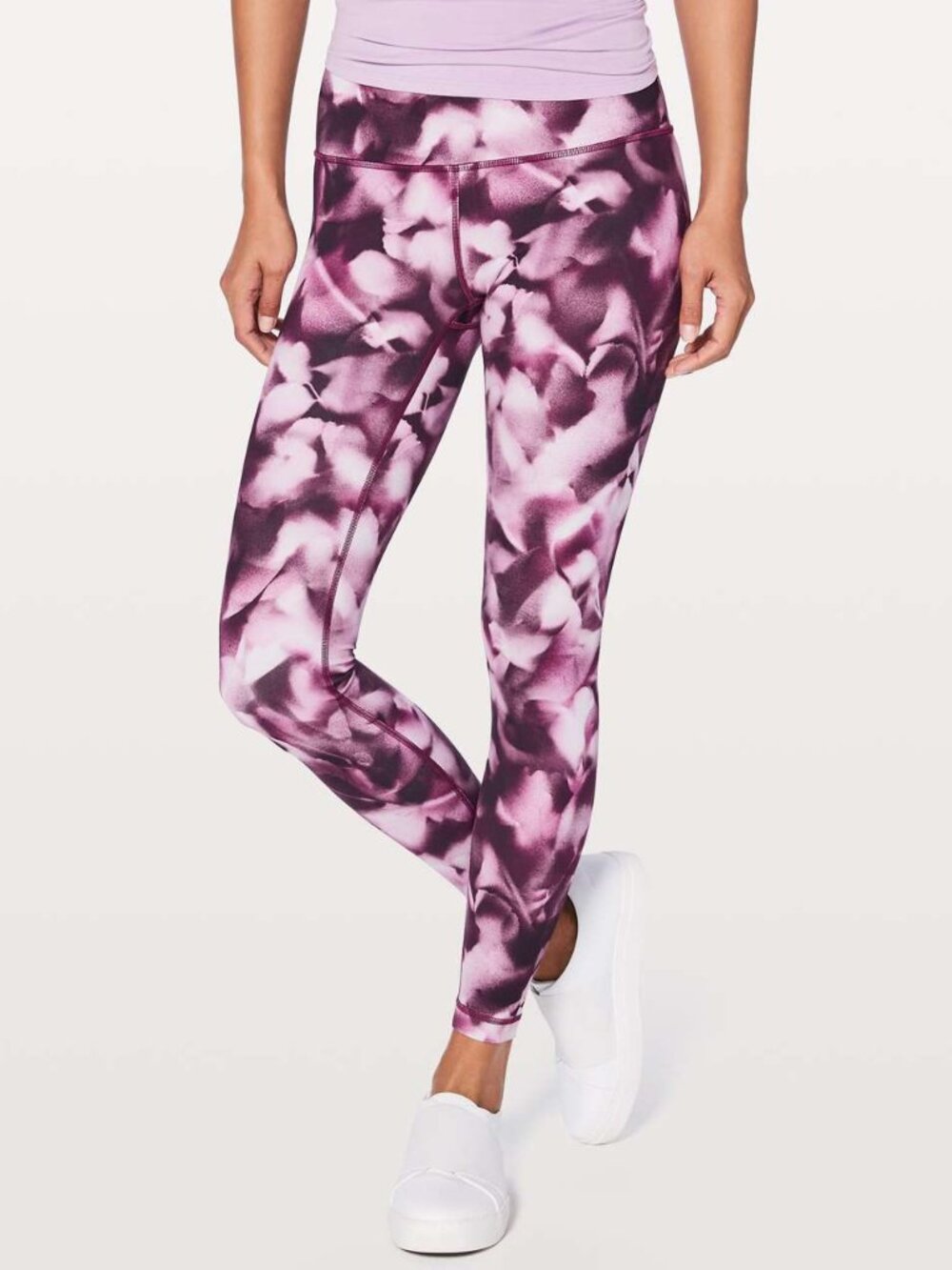 Lululemon Wunderunder High Rise in Blush Blossom Alpine White Candy Pink